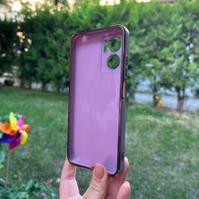 Bumudur Aksesuar Xiaomi Redmi Note 11E Bakır Detaylı Mor Parlak Silikon Kılıf