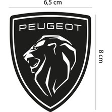 Obibaskı Peugeot Logo Suya Dayanıklı Arma Amblem Sticker 4 Adet