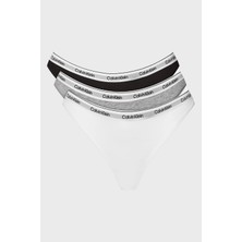 Calvin Klein Streç Pamuklu 3 Pack Tanga Külot 000QD5209EMPI Bayan Külot 000QD5209E Mpı