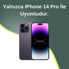 Paladyum Case iPhone 14 Pro Uyumlu Gümüş Puf Yıldızlı Simli Kılıf