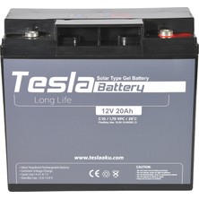 Tesla Akü 12V 20AMPER(AH) Solar Jel Akü (Yeni Üretim)