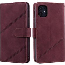 SZY Market IPhone 12 Için Kılıf Pu Deri Cüzdan Flip Folio Manyetik Kart Tutucu (Yurt Dışından)