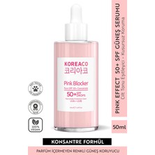 Koreaco Blocker Pink Saf Spf 50+ Ton Eşitleyici Yüksek Uvb+Uva Korumalı 50ML Güneş Serumu