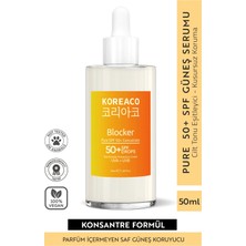 Koreaco Blocker  Saf Spf 50+ Suya Dayanıklı Yüksek Uvb+Uva Korumalı 50ML Güneş Serumu