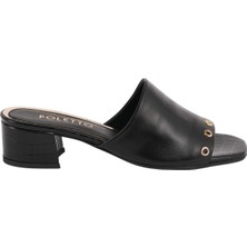 Poletto Kadın Deri Kuş Gözü Detaylı Terlik 544 23 C2296