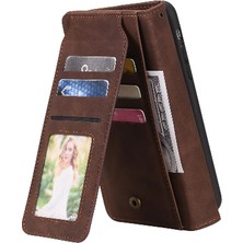 Bdt Shop IPhone 13 Için Kılıf Kart Tutucu Kickstand Manyetik Cüzdan Flip Folio Pu (Yurt Dışından)