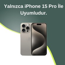 Paladyum Case iPhone 15 Pro Uyumlu Gümüş Puf Yıldızlı Simli Kılıf