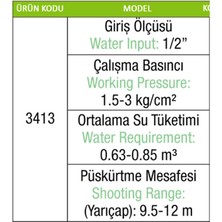 Metsan 3413 Çim Fiskiyesi Metal 1/2"