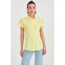 Vitrin Kol Detaylı Kısa Kol Gömlek