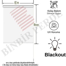 Binbir Perde Beyaz Blackout (Karartma, Aluminyum Aksam) Stor Perde