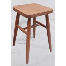 Bengi Ticaret Tabure 90380 Kayın Ayak Güçlendirilmiş Bağlantı Papel Oturum Ceviz Renk El Yapım