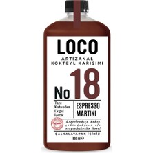 LocoShop NO 18 Espresso Martini Artizanal Alkolsüz Karışım Taze Sıkma Meyve Kokteyl Mix 900 ml