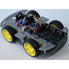 Robimaker Arduino 4WD Araba Kiti Araç Şase HC05 Bluetooth (Montajlı)