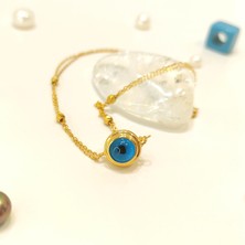 Göz Boncuklu Bileklik Künye 14 Ayar Altın Hd Videolu