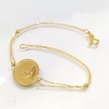 Atalira Çeyrek Altınlı Zincirli Bileklik