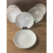 Bonna Porselen Iris White Serisi 6'lı 20 cm Yemek Tabağı