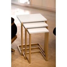 Ats Dekor Endüstriyel Tasarım 3 Lü Zigon Sehpa Koltuk  ve Yan Sehpası