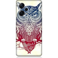 Teknomeg Xiaomi Redmi Note 12 Pro Plus Uyumlu Mistik Tribal Baykuş Desenli Silikon Kılıf