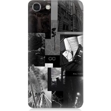 Teknomeg Vestel Venus V4UYUMLU Siyah Beyaz Sonsuzluk ve Anılar Desenli Silikon Kılıf