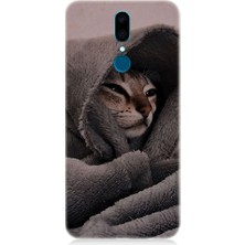 Teknomeg Vestel Venus V7 Uyumlu Bataniye Altında Kedi Desenli Silikon Kılıf