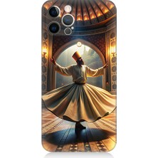 Teknomeg Apple Iphone 12 Pro Uyumlu Mevlevi Semazen Desenli Silikon Kılıf