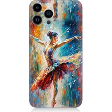 Teknomeg Apple Iphone 14 Pro Max Uyumlu Soyut Balerin Desenli Silikon Kılıf