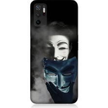 Teknomeg Xiaomi Poco M3 Pro Uyumlu V For Vendetta Anonymous Desenli Silikon Kılıf