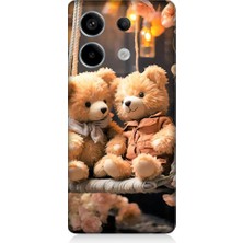 Teknomeg Redmi Note 13 Pro 5g Uyumlu Salıncakta Mutlu Ayılar Desenli Silikon Kılıf