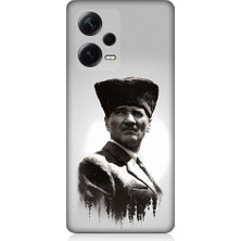 Teknomeg Xiaomi Redmi Note 12 Pro Plus Uyumlu Mustafa Kemal Atatürk Desenli Silikon Kılıf