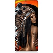 Teknomeg Xiaomi Redmi Note 12 Pro Plus Uyumlu Kızıldereli Kız Desenli Silikon Kılıf
