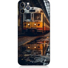 Teknomeg Apple Iphone 11 Pro Uyumlu Eski Sarı Tren Desenli Silikon Kılıf