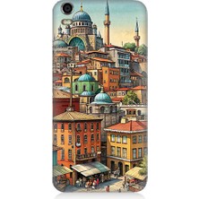 Teknomeg Vestel Venus V5 Uyumlu Eski Cami ve Mahalle Desenli Silikon Kılıf