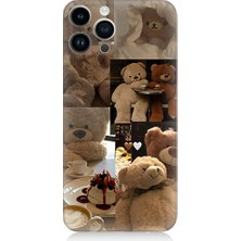 Teknomeg Apple Iphone 14 Pro Max Uyumlu Sevgili Aşık Ayılar Desenli Silikon Kılıf