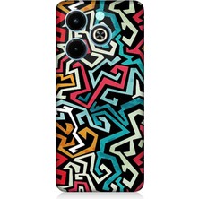 Teknomeg Infinix Hot 40I Uyumlu Pop Art Grafiti Grunge Desenli Silikon Kılıf