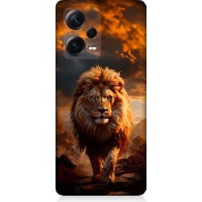 Teknomeg Xiaomi Redmi Note 12 Pro Plus Uyumlu Yırtıcı Aslan Kral Desenli Silikon Kılıf