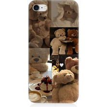 Teknomeg Apple Iphone 7 Uyumlu Sevgili Aşık Ayılar Desenli Silikon Kılıf