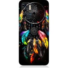 Teknomeg Reeder P13 Blue 2022 Uyumlu Renki Dream Catcher Düş Kapanı Desenli Silikon Kılıf