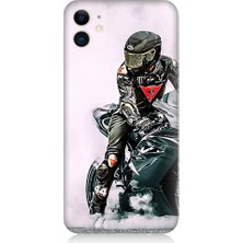 Teknomeg Apple Iphone 11 Uyumlu Yarış Motosikleti Desenli Silikon Kılıf