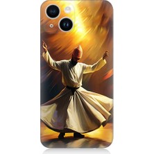 Teknomeg Apple Iphone 13 Uyumlu Semazen Yapan Mevlevi Desenli Silikon Kılıf
