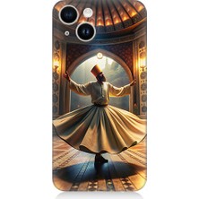 Teknomeg Apple Iphone 13 Uyumlu Mevlevi Semazen Desenli Silikon Kılıf