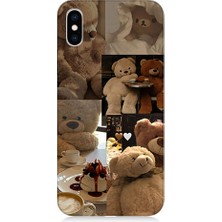 Teknomeg Apple Iphone Xs Max Uyumlu Sevgili Aşık Ayılar Desenli Silikon Kılıf