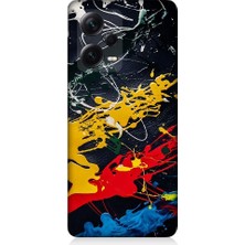 Teknomeg Xiaomi Redmi Note 12 Pro Plus Uyumlu Renkli Boyalar Desenli Silikon Kılıf
