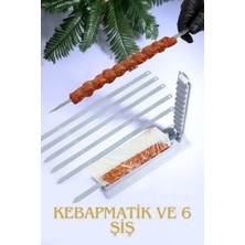 Bev Kitchen 6 Adet Şiş ve Kebapmatik Adana Urfa Kebap Kalıbı Aparatı Pratik Hızlı Kebap Makinesi Kutusu