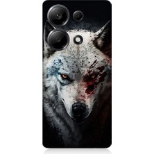 Teknomeg Redmi Note 13 Pro 4g Uyumlu Savaşçı Boz Kurt Desenli Silikon Kılıf