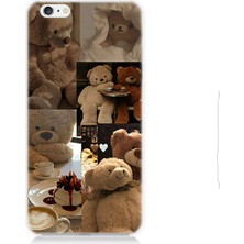Teknomeg Apple Iphone 6 Plus Uyumlu Sevgili Aşık Ayılar Desenli Silikon Kılıf