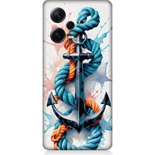 Teknomeg Xiaomi Redmi Note 12 Pro Plus Uyumlu Gemi Çapası Desenli Silikon Kılıf