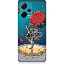 Teknomeg Xiaomi Redmi Note 12 Pro Plus Uyumlu Break Dans Yapan Astronot Desenli Silikon Kılıf