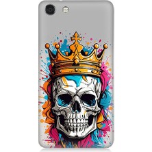 Teknomeg Vestel Venus V4UYUMLU Kral Kurukafa Desenli Silikon Kılıf