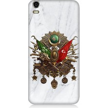 Teknomeg Vestel Venus V5 Uyumlu Mermer Fonda Osmanlı Nişanı Desenli Silikon Kılıf