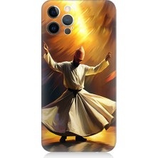 Teknomeg Apple Iphone 12 Pro Uyumlu Semazen Yapan Mevlevi Desenli Silikon Kılıf